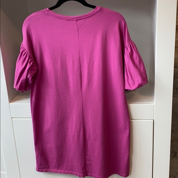 Zara Trafaluc long Tee w/ruffled sleeves - Picture 2 of 7